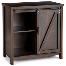 Кухонний комод-буфет Costway Sideboard з амбарними розсувними дверцятами лофт рустик