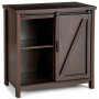 Кухонний комод-буфет Costway Sideboard з амбарними розсувними дверцятами лофт рустик