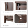 Кухонний комод-буфет Costway Sideboard з амбарними розсувними дверцятами лофт рустик