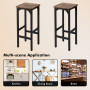 Комплект барних стільців Costway Urban Loft з підставкою для ніг коричневий #JV10666CF-2