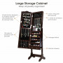 Дзеркало шафа підлогова Costway Antique для біжутерії коричневий