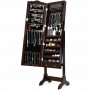 Дзеркало шафа підлогова Costway Antique для біжутерії коричневий