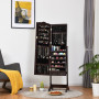 Дзеркало шафа підлогова Costway Antique для біжутерії коричневий