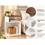 Комплект приліжкових тумб Costway S-Cube Side Table Set 2 шт S-подібні білий