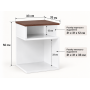 Комплект приліжкових тумб Costway S-Cube Side Table Set 2 шт S-подібні білий