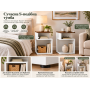 Комплект приліжкових тумб Costway S-Cube Side Table Set 2 шт S-подібні білий