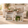 Комплект приліжкових тумб Costway S-Cube Side Table Set 2 шт S-подібні білий