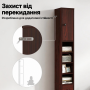 Шафа-пенал у ванну Costway вузька з шухлядою темно коричневий