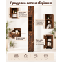 Шафа-пенал у ванну Costway вузька з полицями коричневий