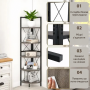 Стелаж кутовий Costway SpaceSaver Tower 160 на 5 полиць Loft