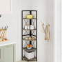 Стелаж кутовий Costway SpaceSaver Tower 160 на 5 полиць Loft