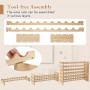 Стелаж винний Costway Modular Pine дерев'яний на 60 пляшок