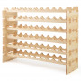 Стелаж винний Costway Modular Pine дерев'яний на 60 пляшок