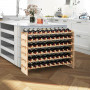Стелаж винний Costway Modular Pine дерев'яний на 60 пляшок