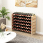 Стелаж винний Costway Modular Pine дерев'яний на 60 пляшок