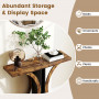 Стіл-консоль Costway SlimConsole у передпокій лофт коричневий