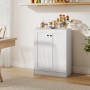 Тумба-комод підлогова Costway Nordic Sideboard для ванної з полицями білий