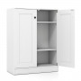 Тумба-комод підлогова Costway Nordic Sideboard для ванної з полицями білий