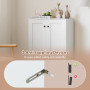 Тумба-комод підлогова Costway Nordic Sideboard для ванної з полицями білий