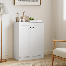 Тумба-комод підлогова Costway Nordic Sideboard для ванної з полицями білий
