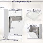 Тумба для ванної Costway Tilt-Out Laundry Cabinet з відкидним кошиком для білизни та шухлядою білий