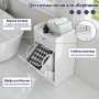 Тумба для ванної Costway Tilt-Out Laundry Cabinet з відкидним кошиком для білизни та шухлядою білий