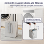 Тумба для ванної Costway Tilt-Out Laundry Cabinet з відкидним кошиком для білизни та шухлядою білий