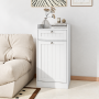 Тумба для ванної Costway Tilt-Out Laundry Cabinet з відкидним кошиком для білизни та шухлядою білий