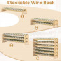 Стелаж винний Costway Modular Wine дерев'яний на 72 пляшки