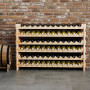 Стелаж винний Costway Modular Wine дерев'яний на 72 пляшки