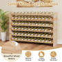 Стелаж винний Costway Modular Wine дерев'яний на 72 пляшки