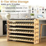 Стелаж винний Costway Modular Wine дерев'яний на 72 пляшки