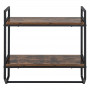 Полиця навісна Costway Loft Wall Shelf для ванної з тримачем для рушників лофт коричневий