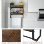 Полиця навісна Costway Loft Wall Shelf для ванної з тримачем для рушників лофт коричневий