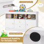 Дитячий комод Costway Toy Storage Sideboard для іграшок та книг з шухлядами та дверцятами білий