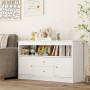 Дитячий комод Costway Toy Storage Sideboard для іграшок та книг з шухлядами та дверцятами білий