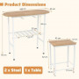 Комплект меблів Costway Oslo Counter Set барний стіл зі стільцями лофт білий бук