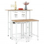 Комплект меблів Costway Oslo Counter Set барний стіл зі стільцями лофт білий бук