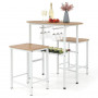 Комплект меблів Costway Oslo Counter Set барний стіл зі стільцями лофт білий бук