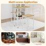 Комплект меблів Costway Oslo Counter Set барний стіл зі стільцями лофт білий бук