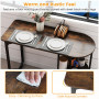 Комплект меблів Costway Boston Bistro Set стіл із полицями та 2 табурети лофт коричневий