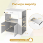 Кухонний острів Costway на колесах з шафкою та шухлядою білий