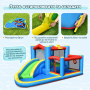 Надувний аквапарк дитячий Costway CastleSlide Water Park з водною гіркою та басейном (без компресора