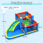 Надувний аквапарк дитячий Costway CastleSlide Water Park з водною гіркою та басейном (без компресора