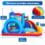 Надувний аквапарк дитячий Costway SteamTrain Water Park з водною гіркою басейном та водометом(без ко