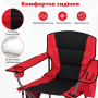 Крісло кемпінгове Costway розкладне XXL з термосумкою та підсклянником червоний
