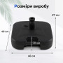 Основа для садової парасольки Costway квадратна чорний