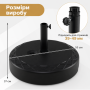 Основа для садової парасольки Costway кругла чорний