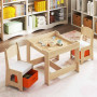 Комплект дитячих меблів Costway Kids Play 3-in-1 Desk стіл та 2 стільці з двосторонньою стільницею-д