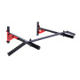 Турнік настінний Besport BS-T0202 з 4 ручками чорно-червоний